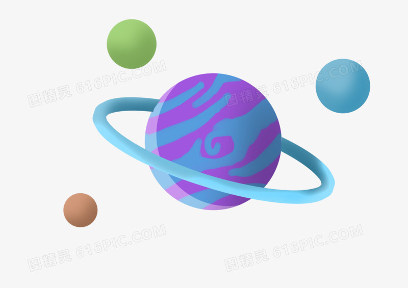星球手绘元素卡通