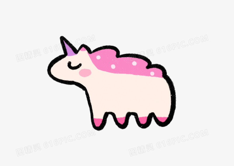 卡通简约动物独角兽