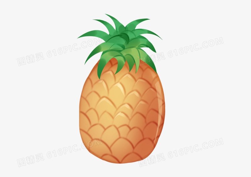 手绘卡通立夏水果菠萝