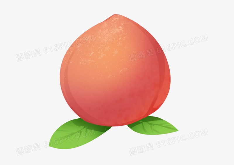 手绘卡通立夏水果水蜜桃