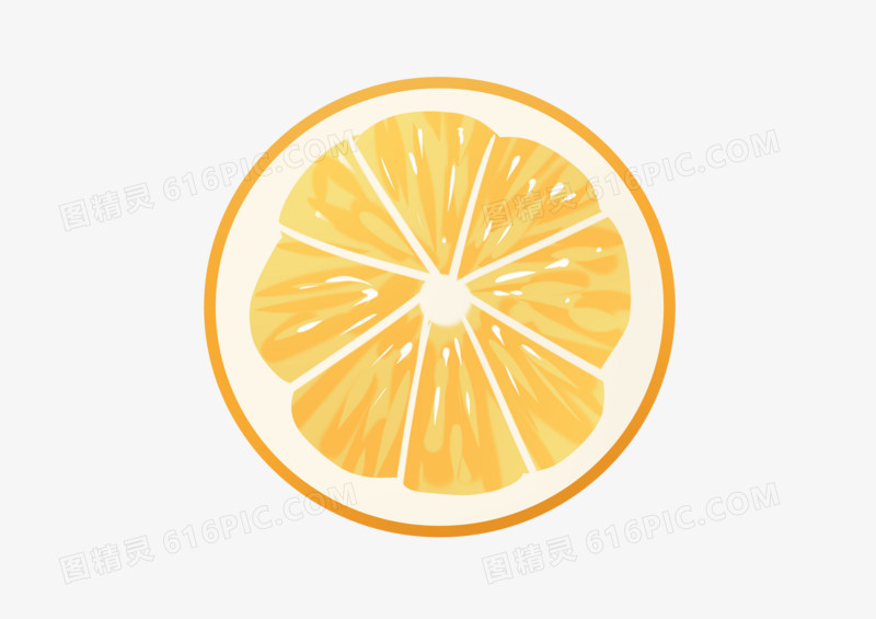 手绘卡通立夏水果柠檬片
