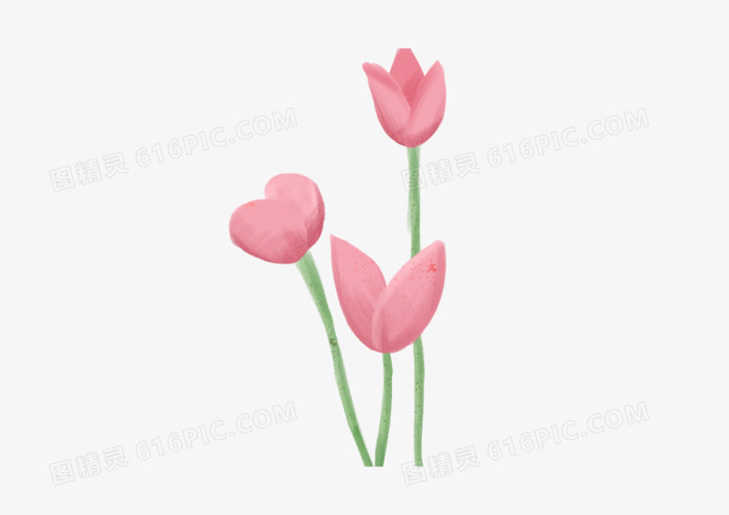 母亲节花朵手绘简洁元素