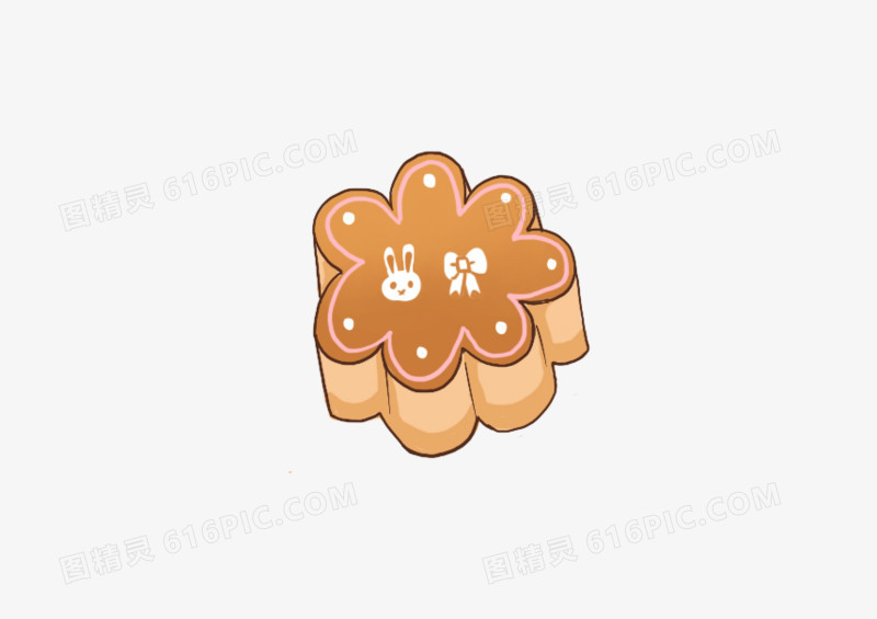 美食蜂蜜小蛋糕黄色可爱插画素材