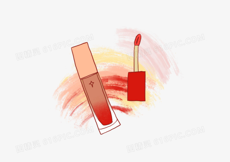 女生化妆品小清新可爱插画素材