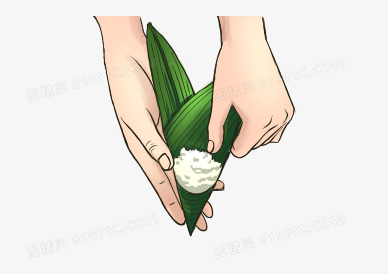 端午节包粽子插画元素
