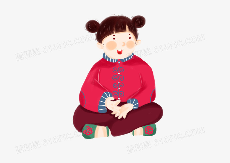 可爱卡通人物小女孩