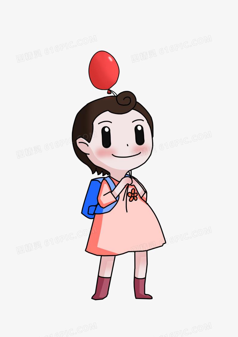 儿童节大眼站立女孩