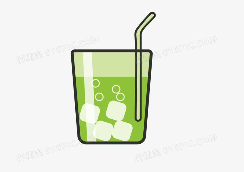 手绘夏季饮品素材图标