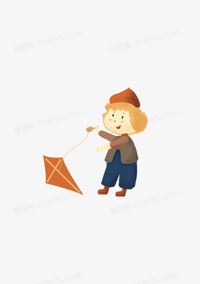 手绘卡通男孩人物素材