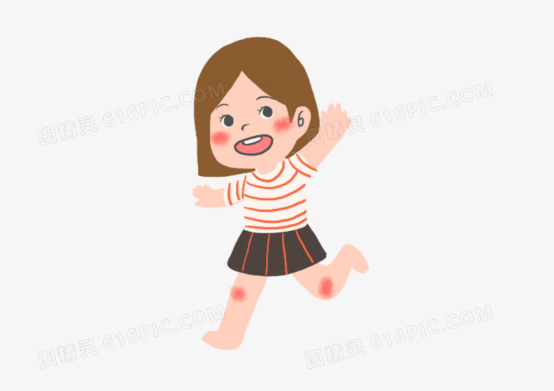 儿童节童趣奔跑插画元素