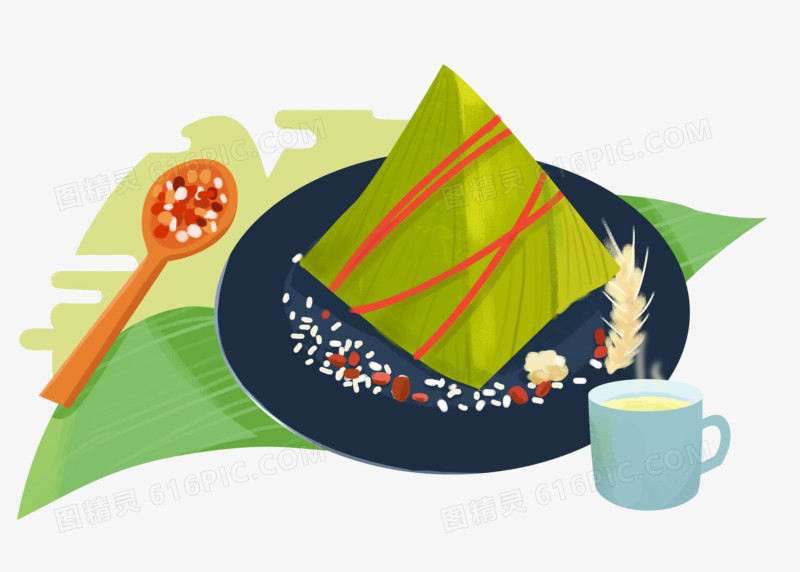 端午节创意粽子美食好吃卡通手绘免扣元素