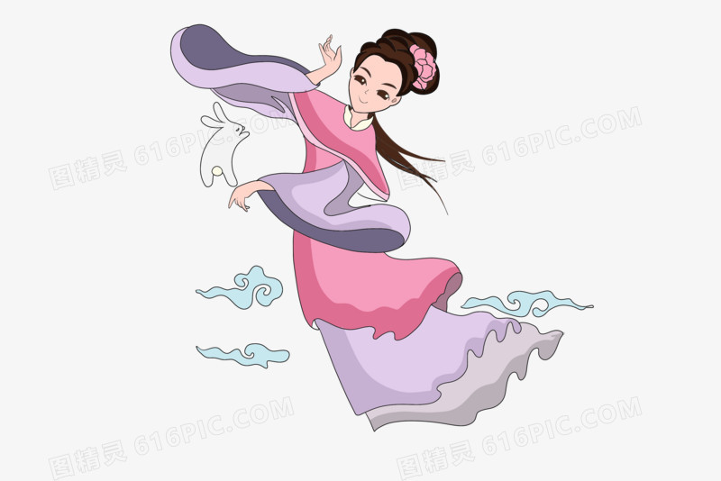 唯美嫦娥仙女元素