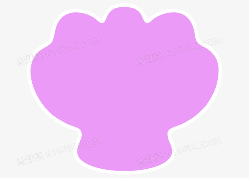 手绘可爱卡通紫色创意几何读书卡边框