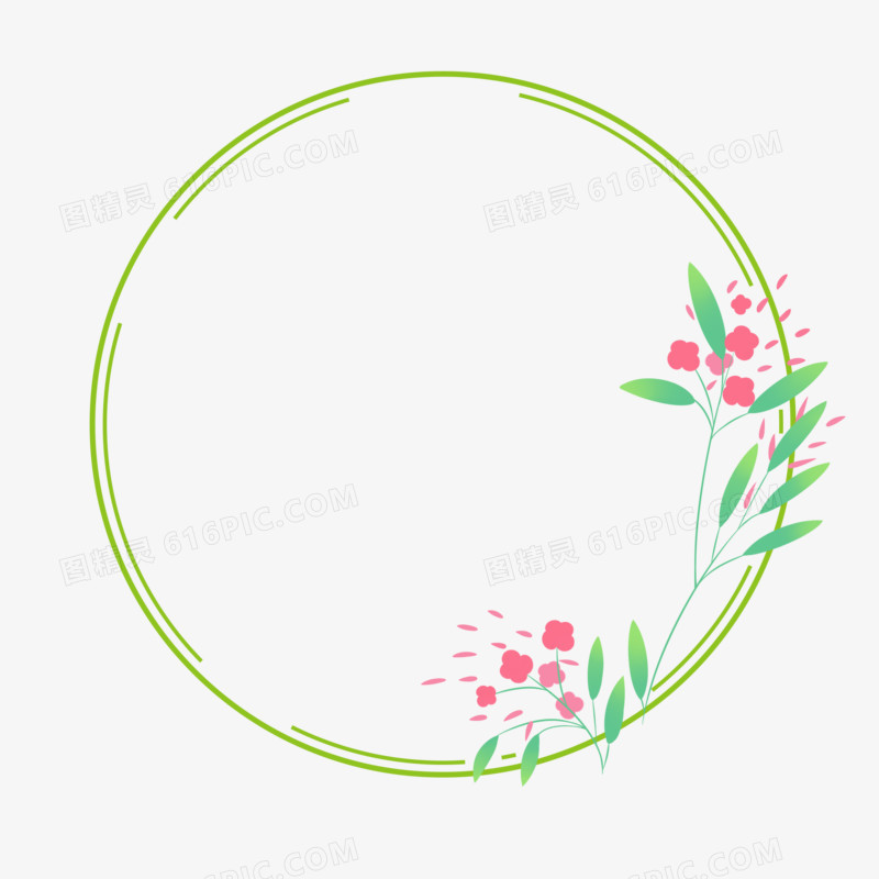 夏季草木花草唯美边框