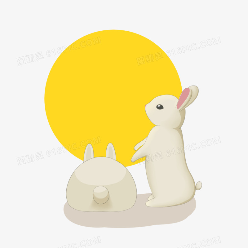 中秋节兔子吃赏月