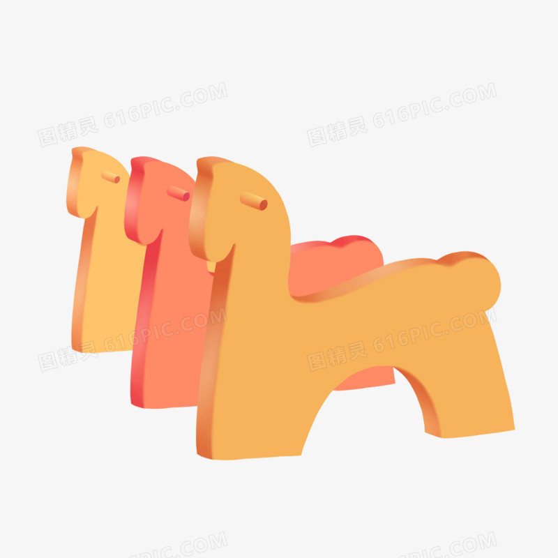 儿童玩具玩木马