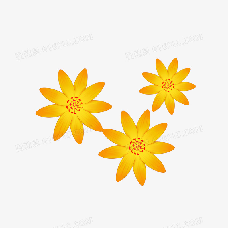 可爱唯美小黄花素材