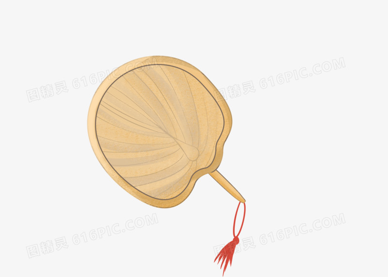 简约清凉夏天用品蒲扇手绘插画
