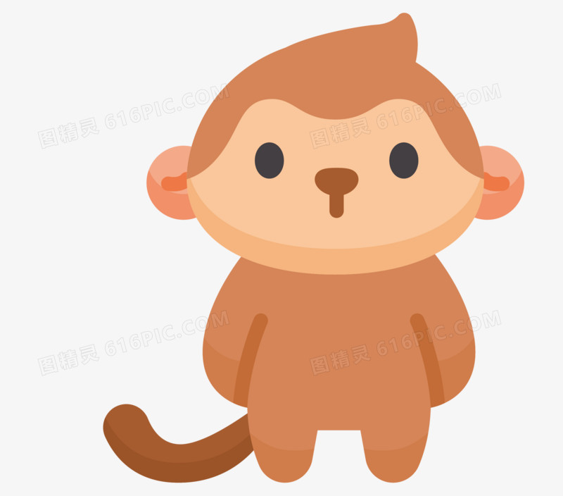 小猴子矢量素材插画