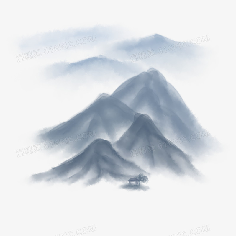 唯美中国风高山远景