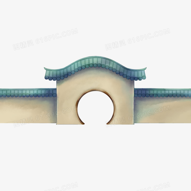 唯美中国风古建筑墙院