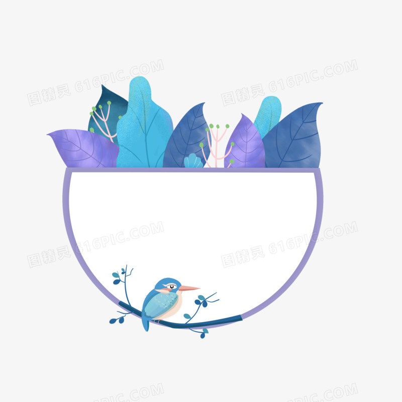清新绿色植物插画设计