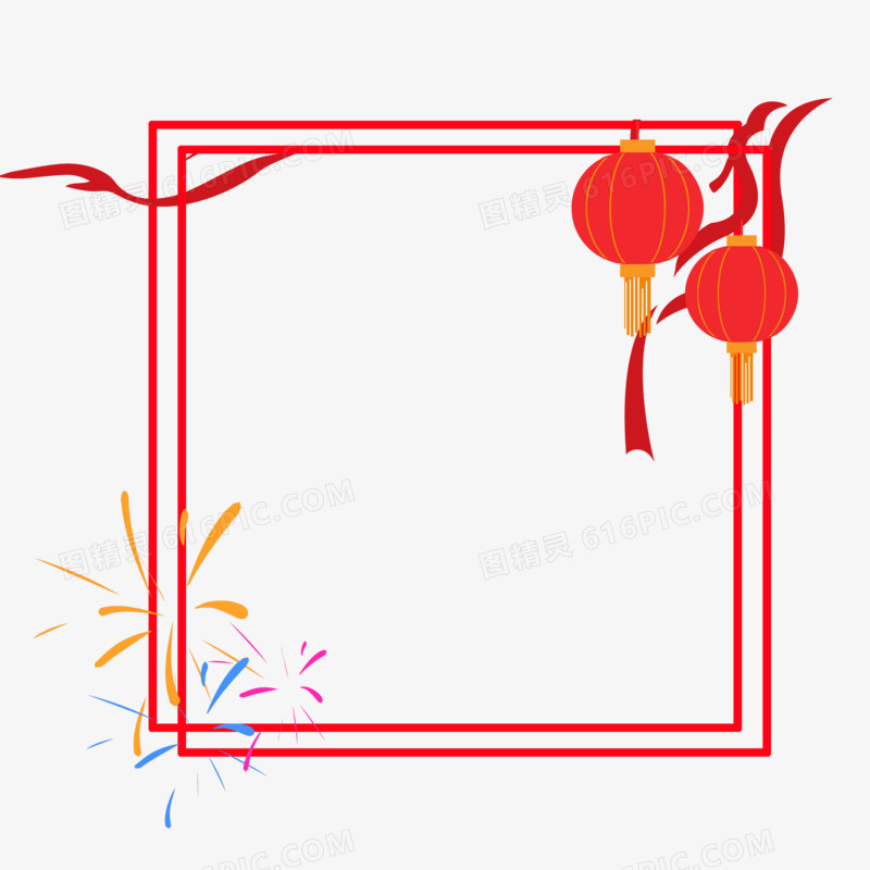 国庆节日边框手绘设计