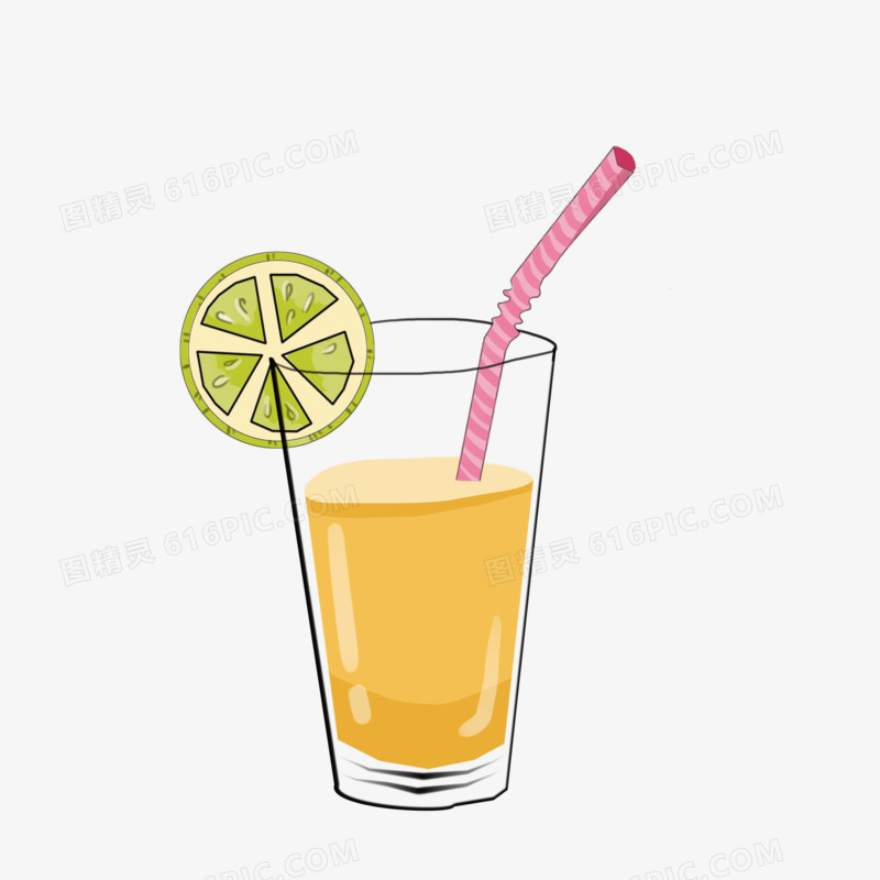 夏天简洁小清新橙汁饮料
