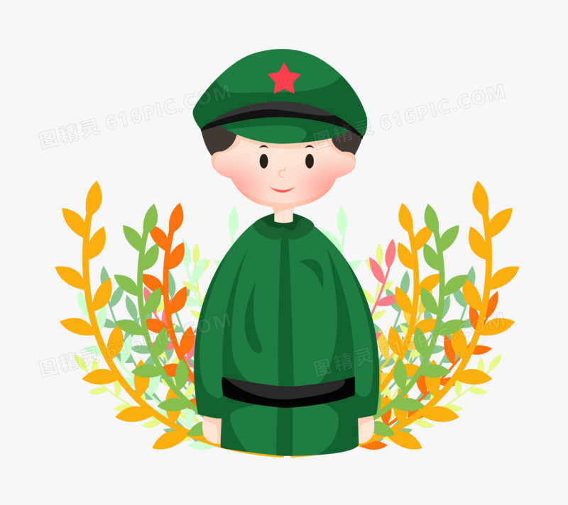 国庆七十周年军人元素