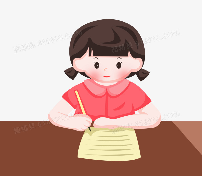 关键词:元素免扣写作业写字卡通女同学女孩女生学习学生读书课堂上线