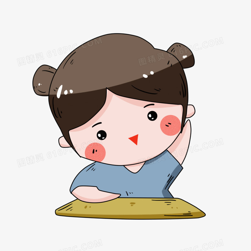 上课举手发言开学季插画