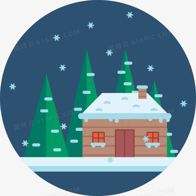 冬季唯美白雪皑皑雪景