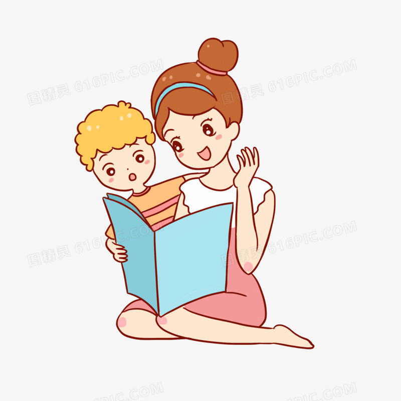 上学女孩学习家长开学季想到新意母子看书读书问答陪同人物
