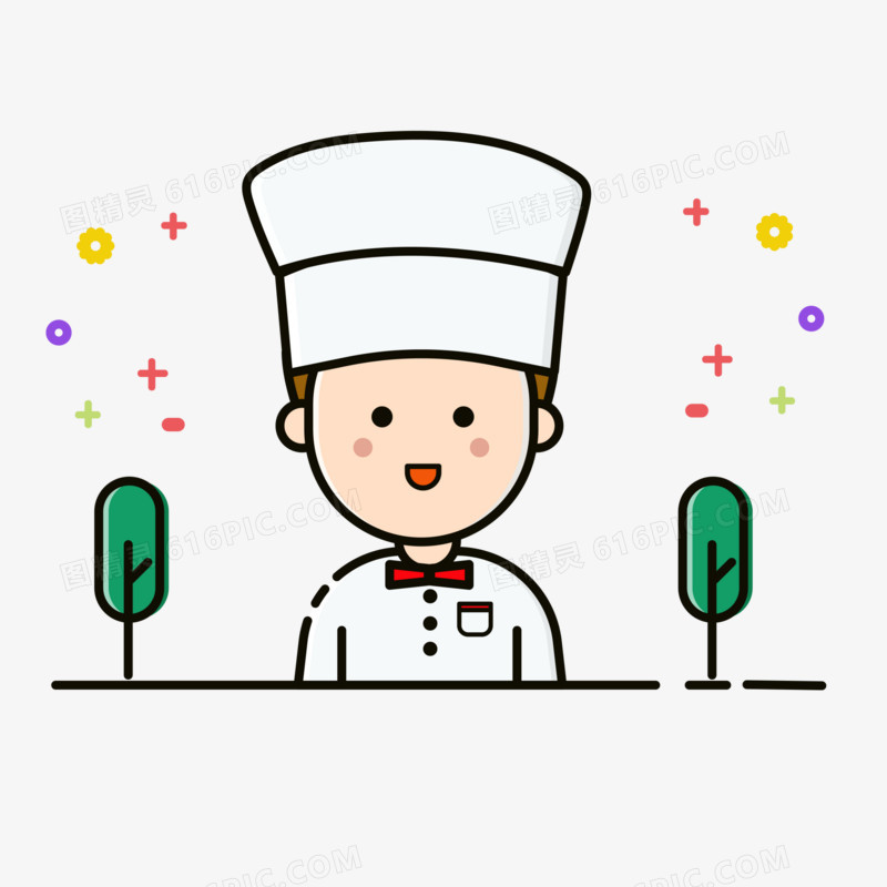 mbe风格厨师矢量图