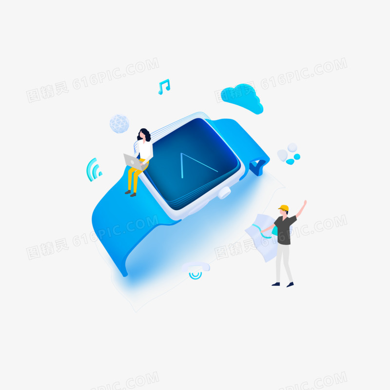 25D手表科技人物网络素材