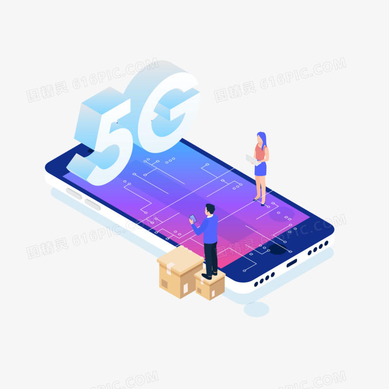 5G手机平板卡通图案