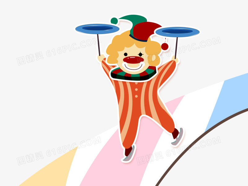 愚人节-小丑卡通素材3