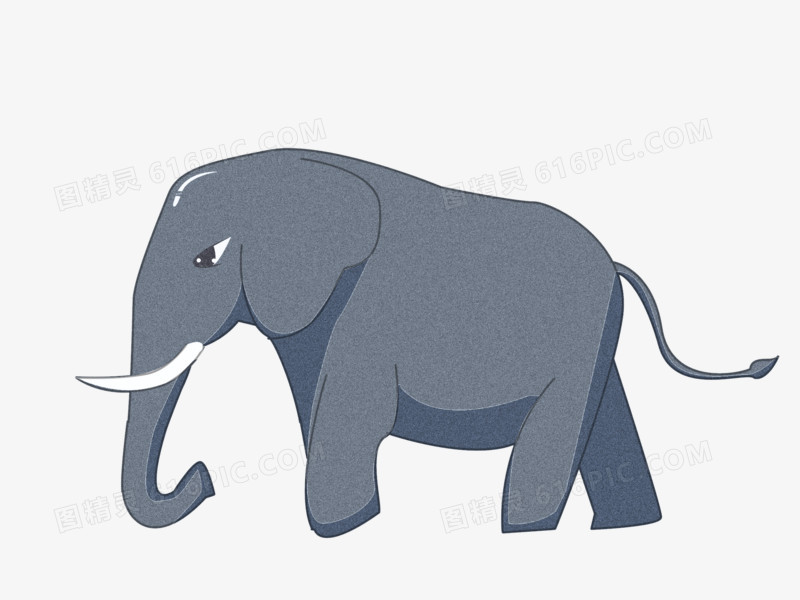 大象卡通手绘素材