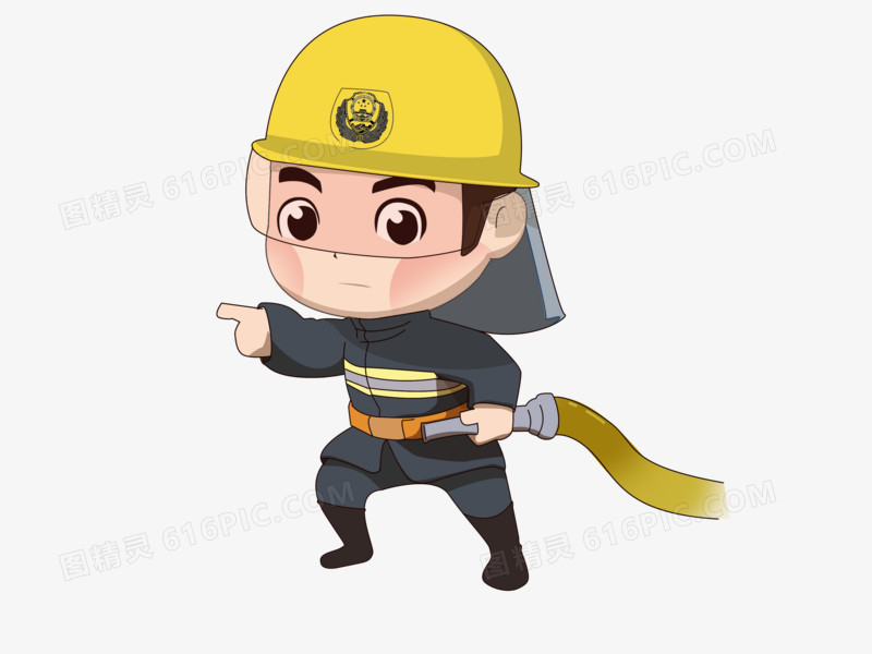 中国消防员卡通人物素材