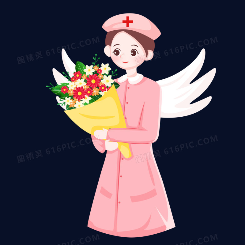手绘医护人员护士