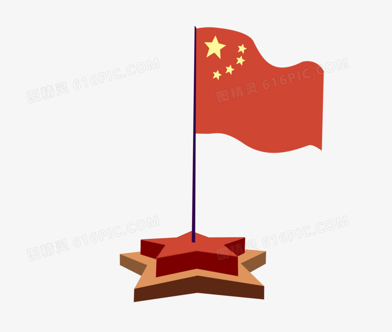 中国国旗卡通素材