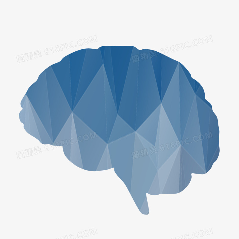 科技蓝色渐变智慧大脑元素