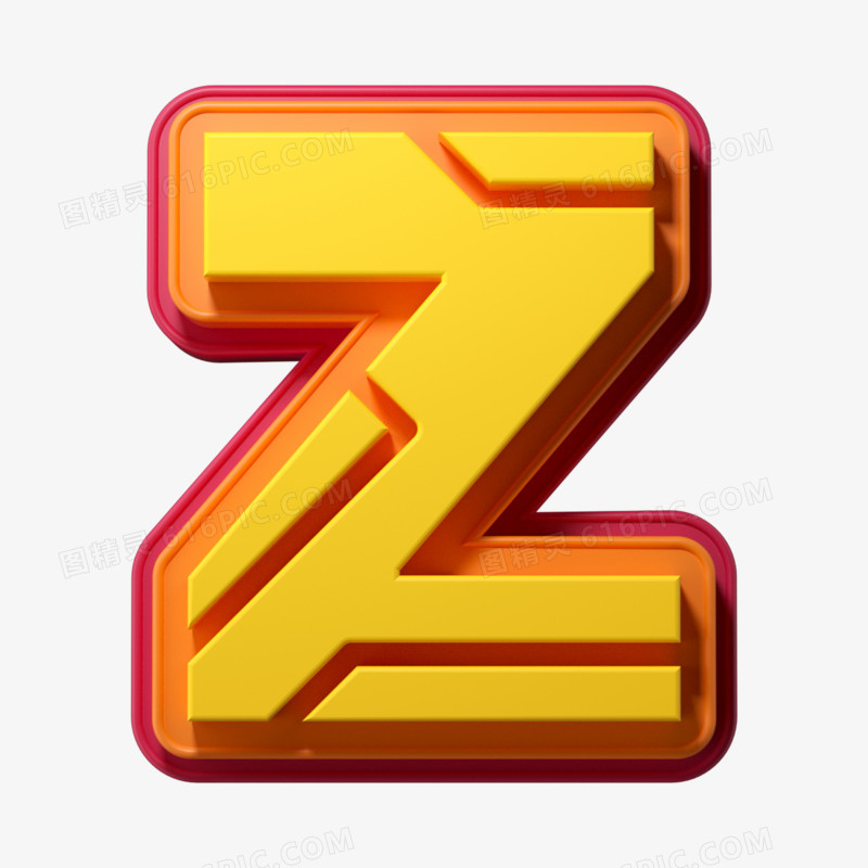 C4D立体英文字母Z