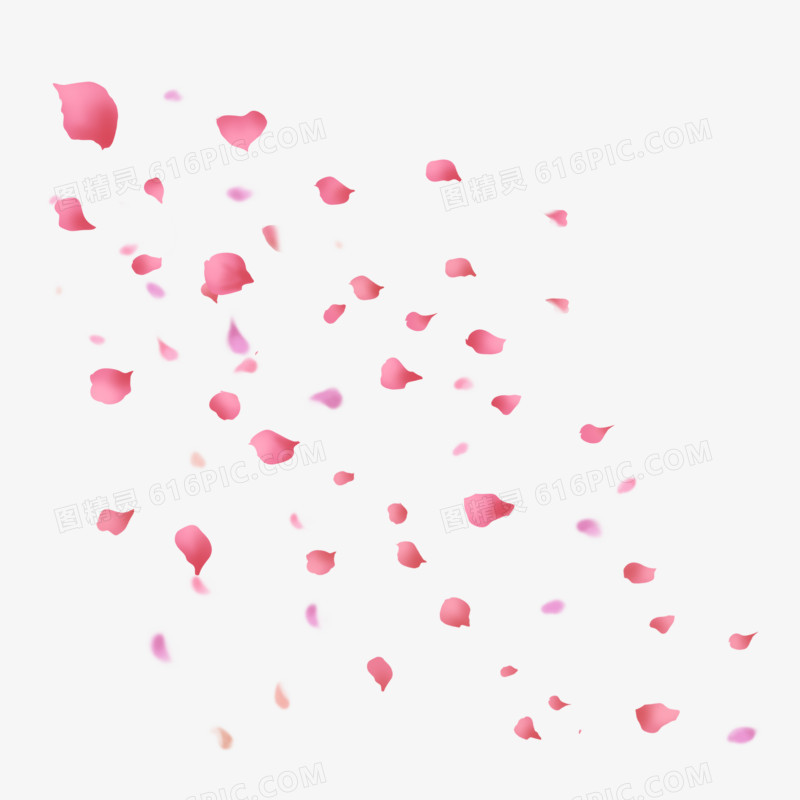 漂浮花瓣粉色元素