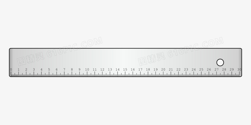 免抠手绘尺子装饰元素