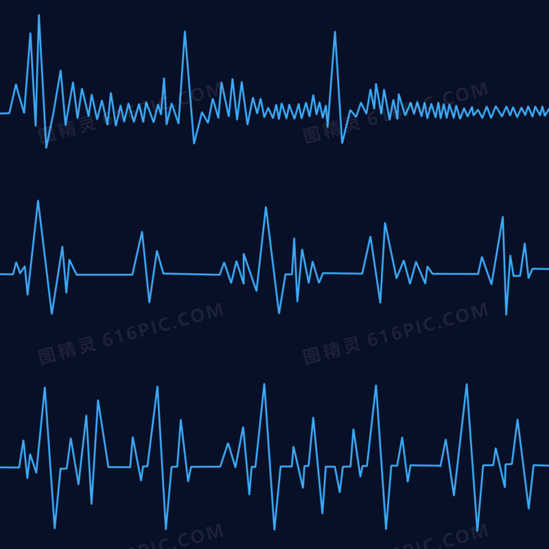 科技感超声波曲线线条