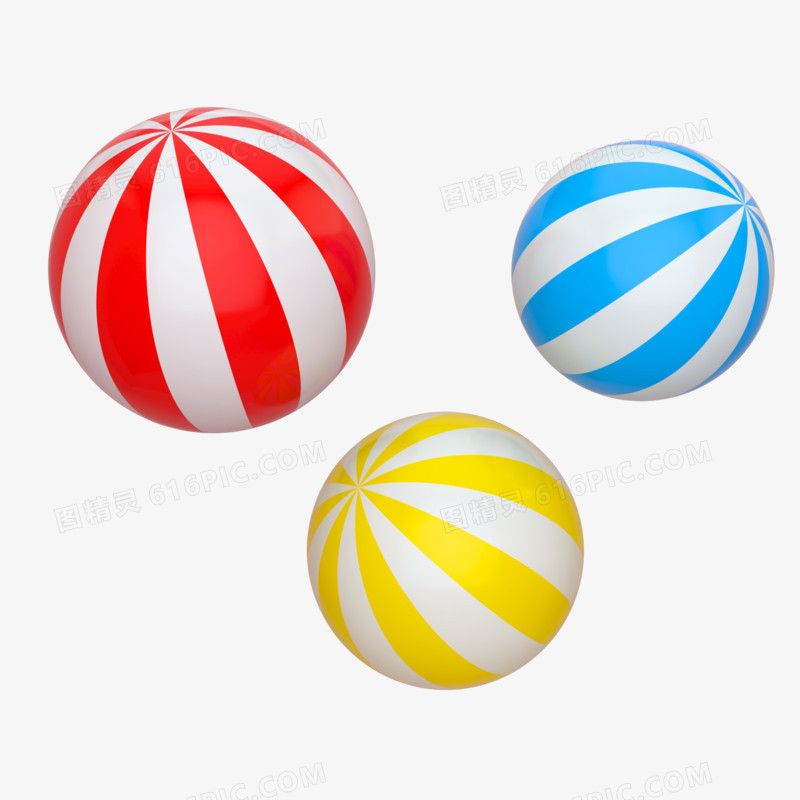 彩色简约C4D立体创意小球