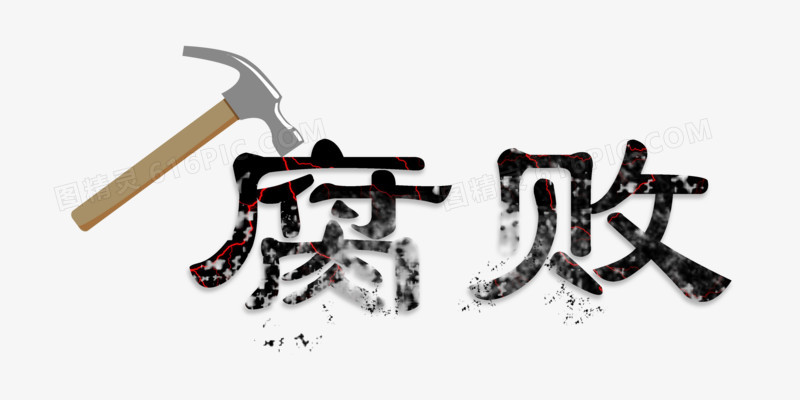 腐败反腐公益字体设计艺术字
