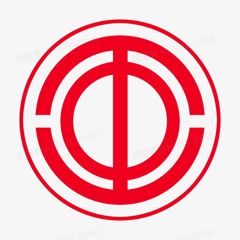 红色扁平工会会徽图标图片免费下载_png素材_编号vgpi