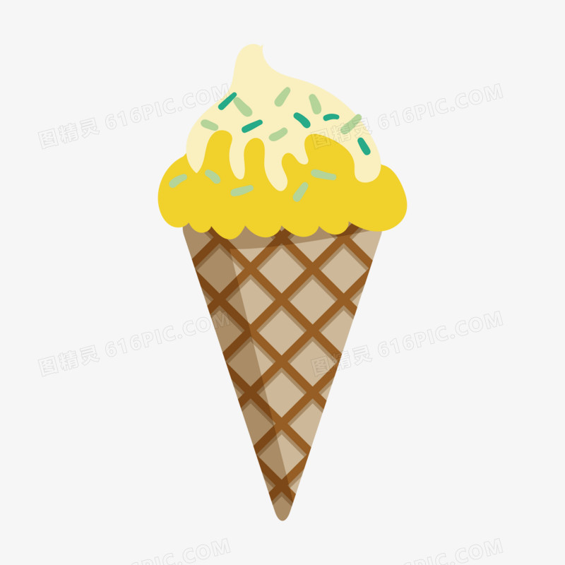 夏季奶油冰淇淋素材